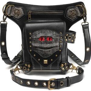 Black and Silver Men's Crossbody Bag